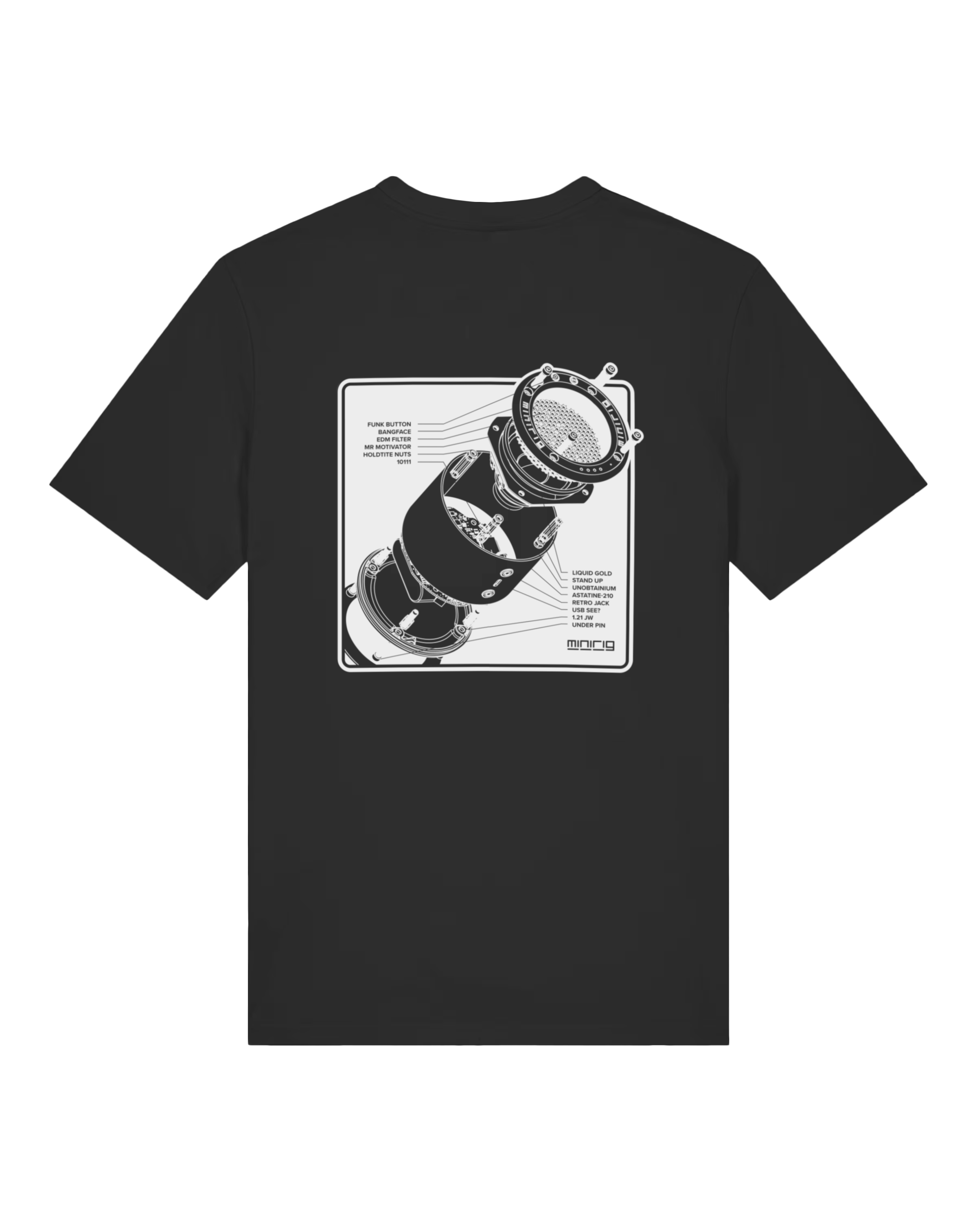 Minirig Explosion Black Tee Shirt Front