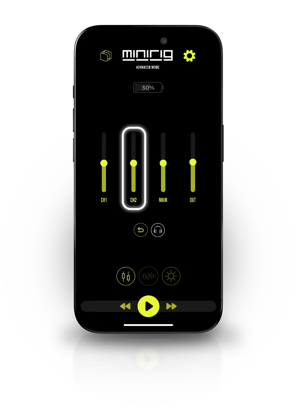 App aux right channel mixer