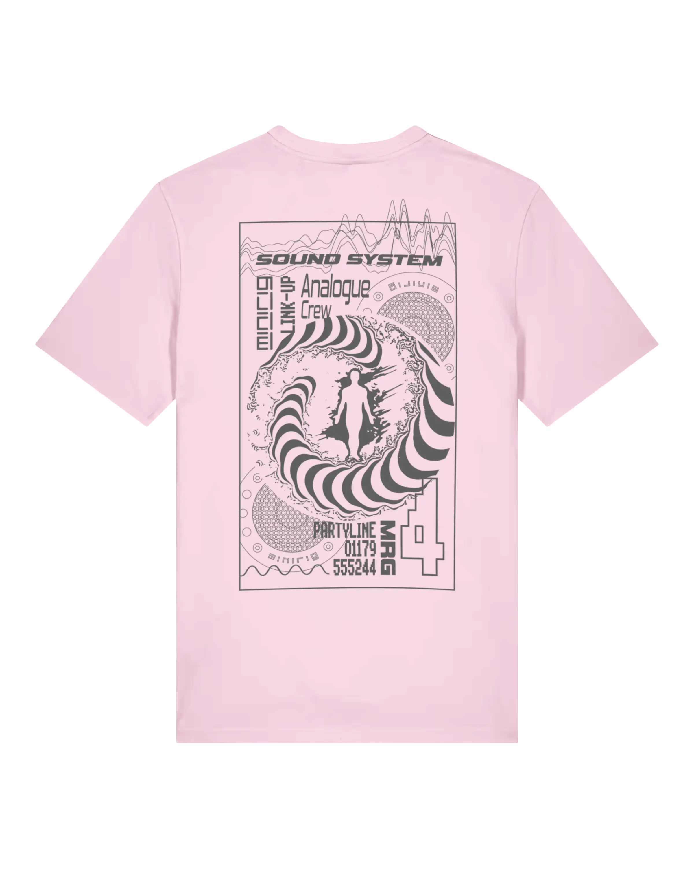 Minirig Ravey Pink Tee Shirt Back