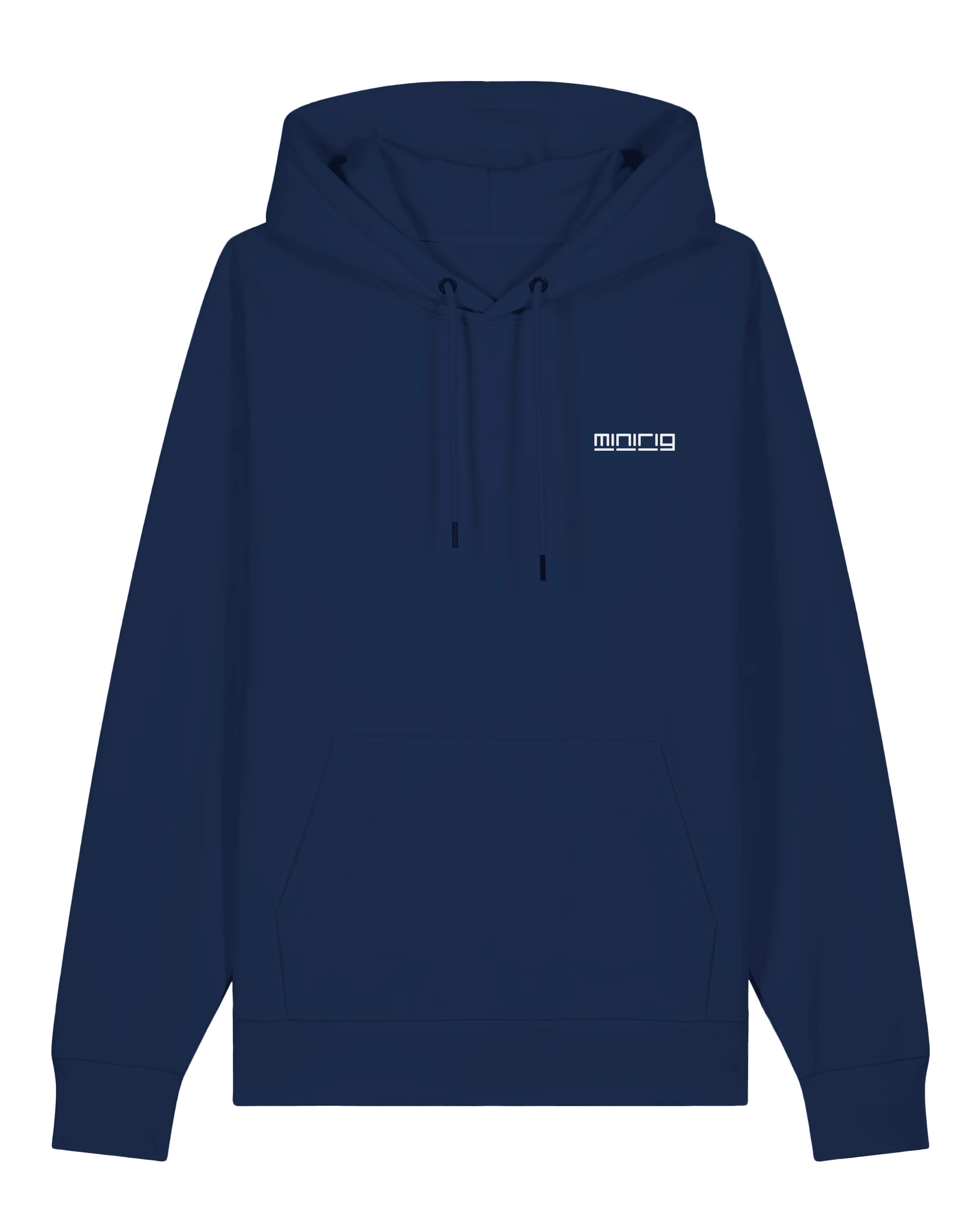 Minirig Wavey Navy Hoodie Front
