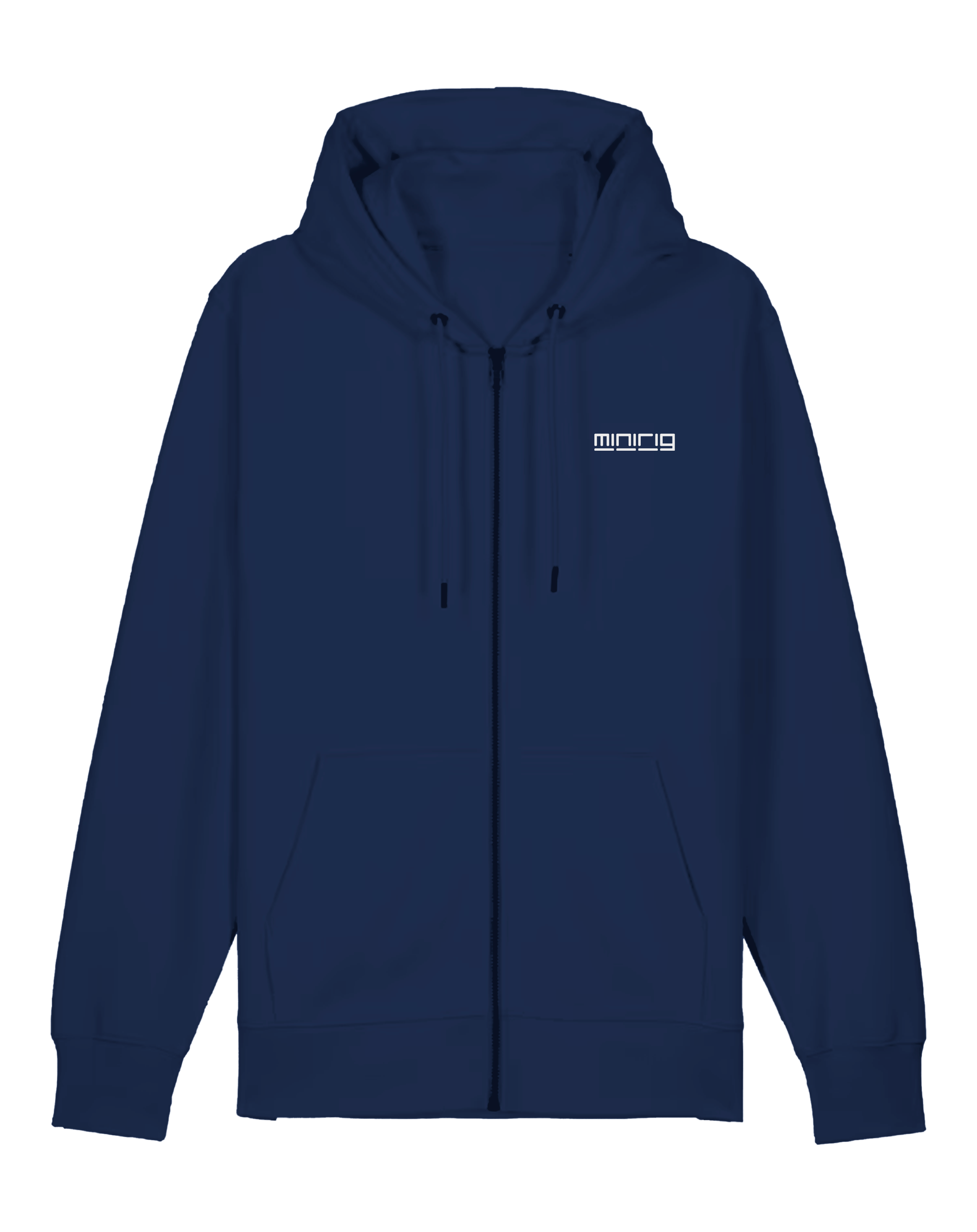 Minirig Wavey Zip Hood Blue Front