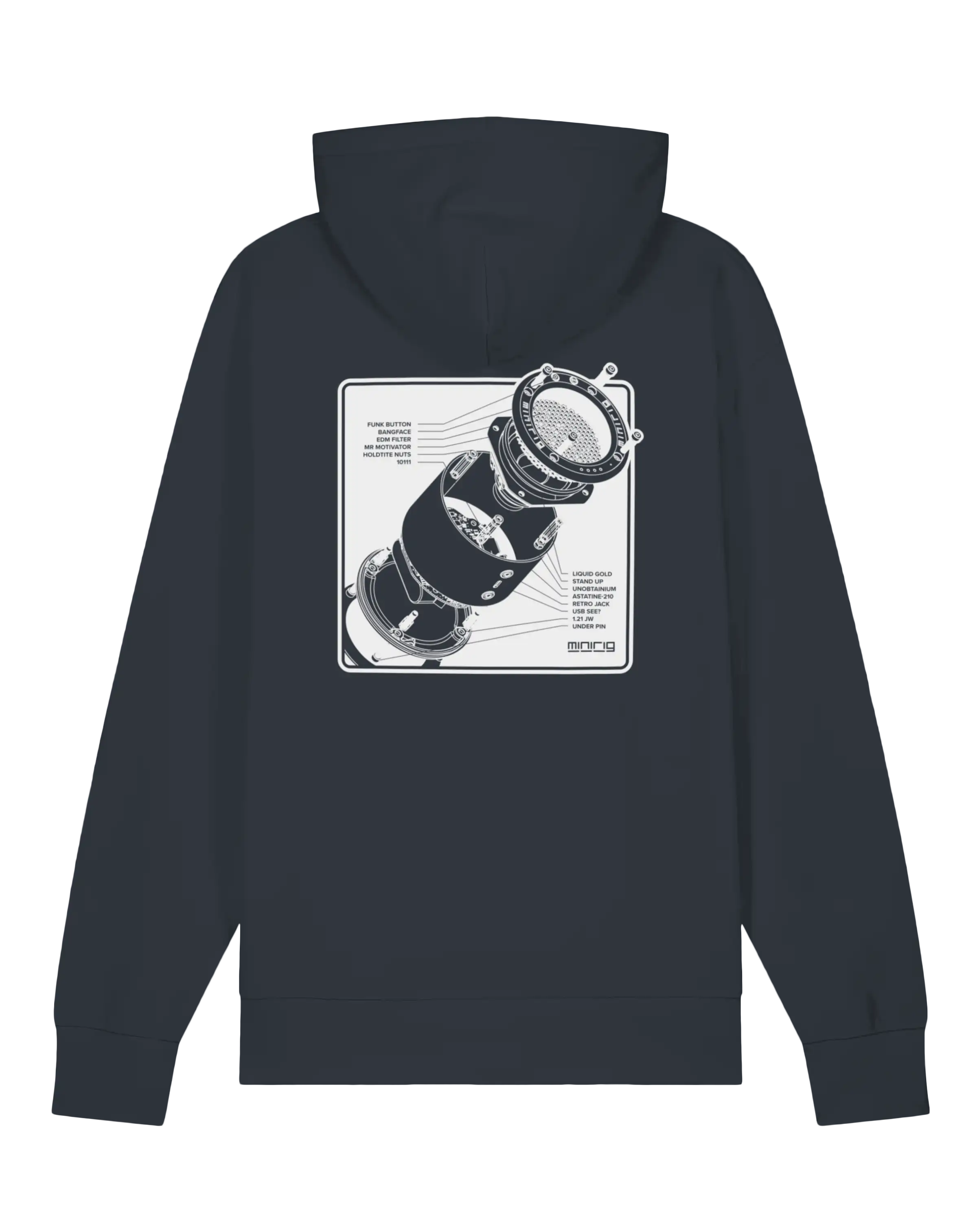 Minirig Explosion India Ink Hoodie Back