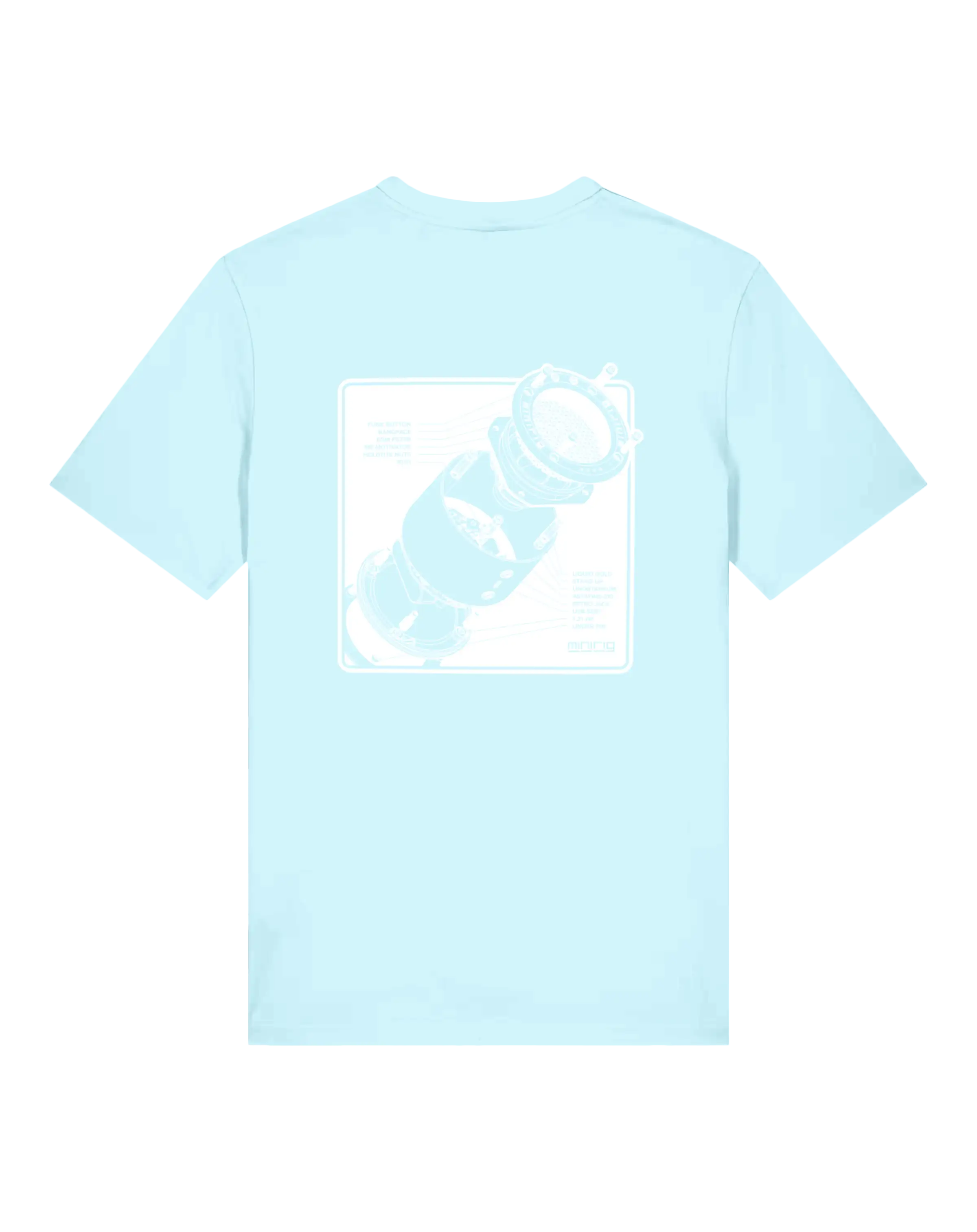 Minirig Explosion Tee Carolina Blue - Back