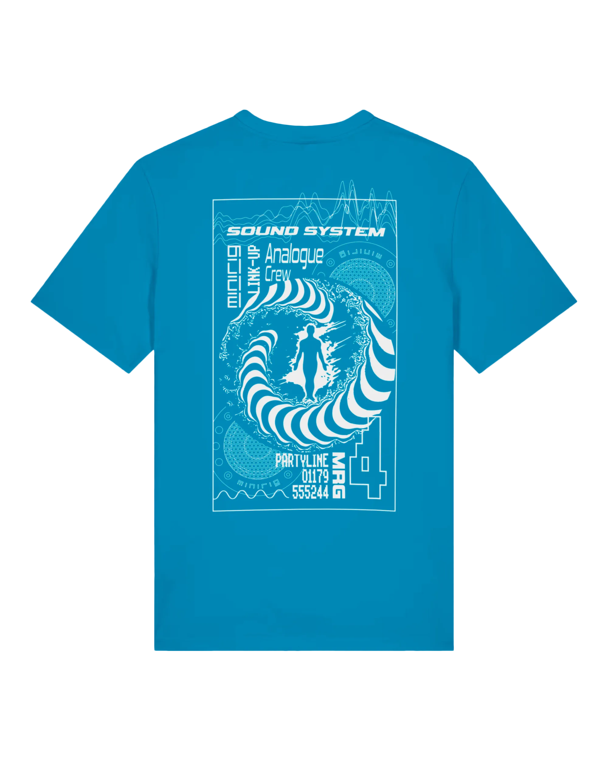 Minirig Ravey Tee Carolina Blue - Back