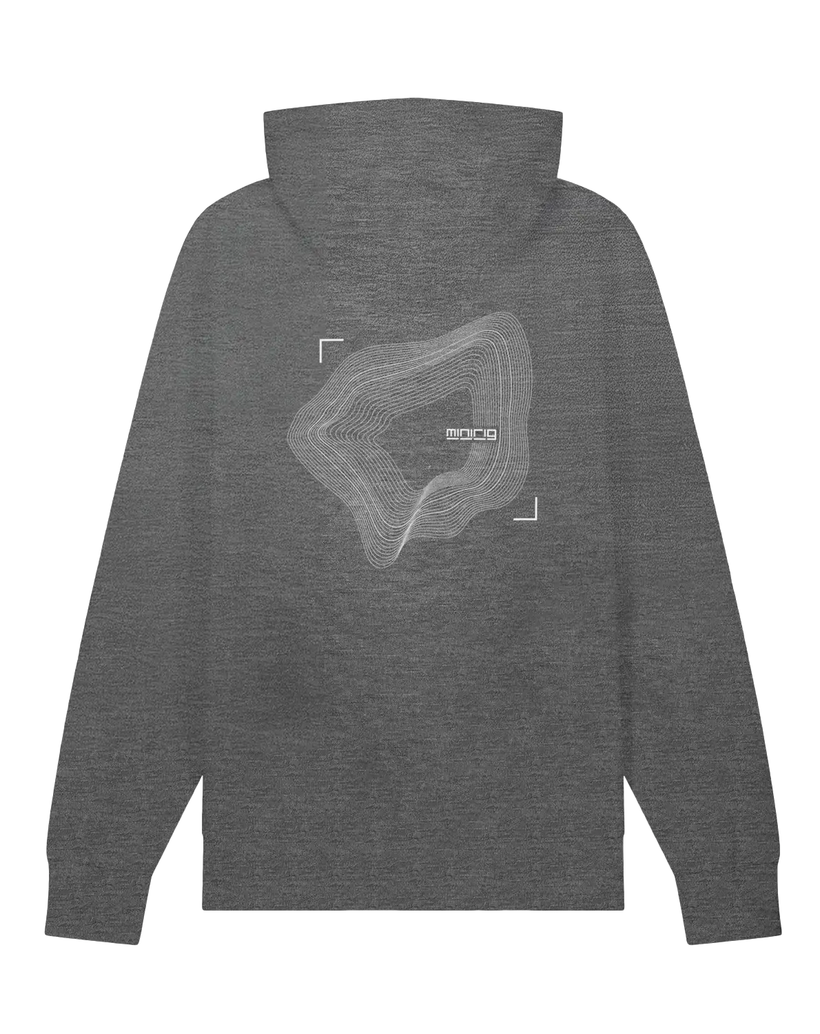Minirig Wavey Heather Grey Hoodie Back
