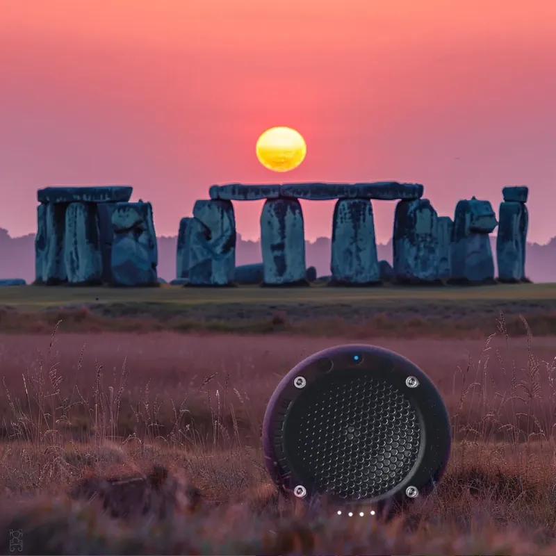 Stonehendge with Minirig at sunset