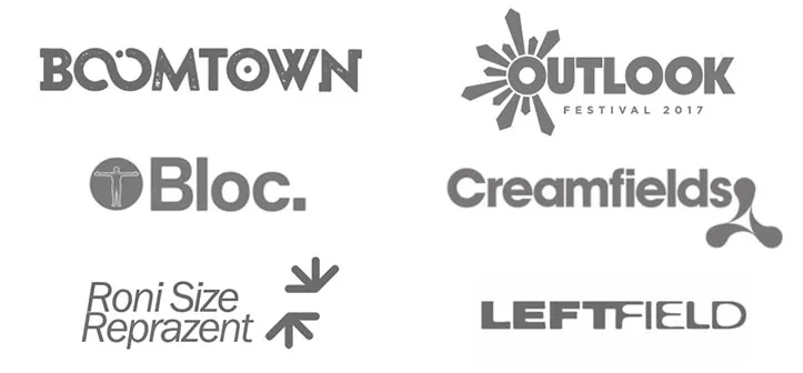 Boomtown, Outlook, Bloc, Creamfields, Roni Size Reprazent, Leftfield 
