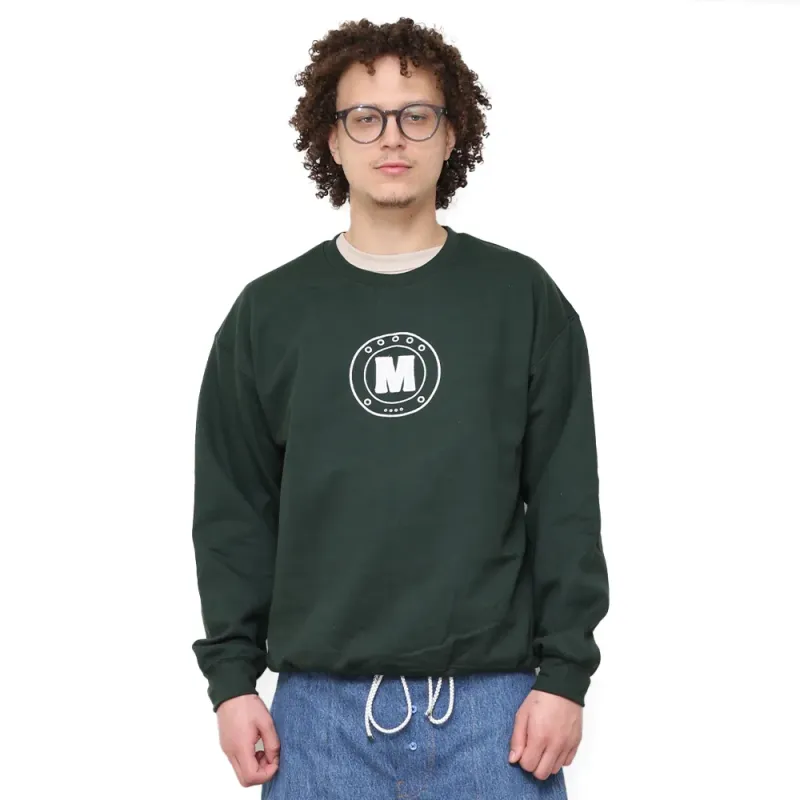 Applique Speaker Grille Green Sweatshirt