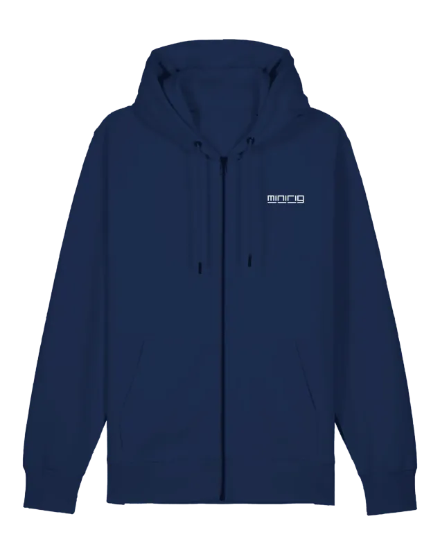 Minirig Wavey Zip Hood Blue Front