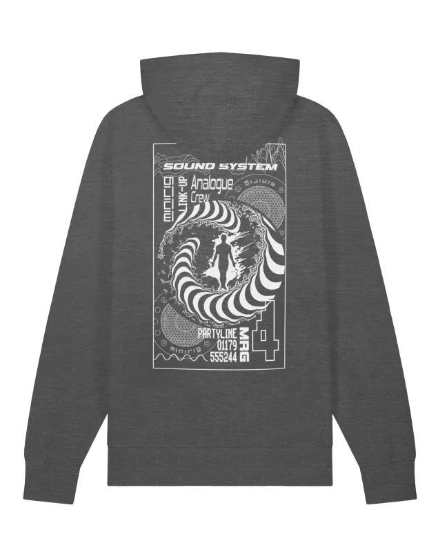 Minirig Ravey Heather Grey Hoodie Back