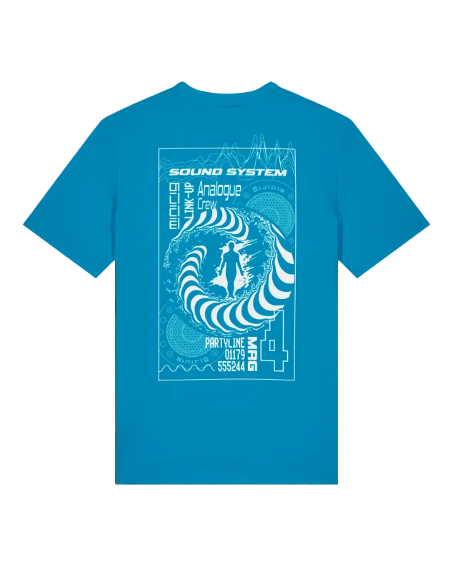 Minirig Ravey Tee Carolina Blue - Back