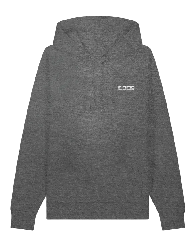 Minirig Wavey Heather Grey Hoodie Front