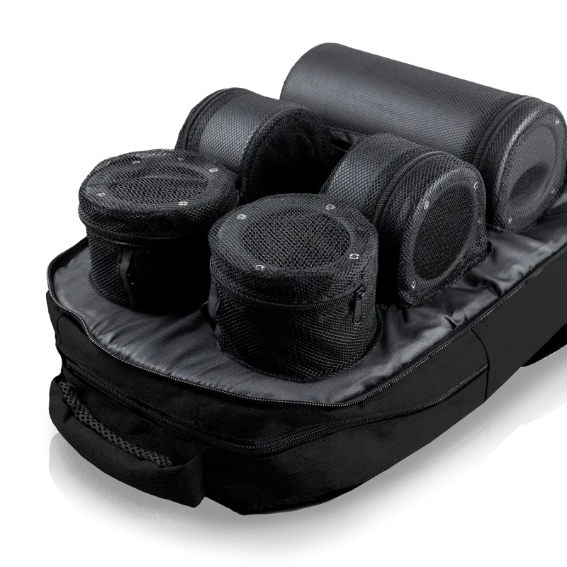 Minirig Black Rucksack Bag Open Subwoofer