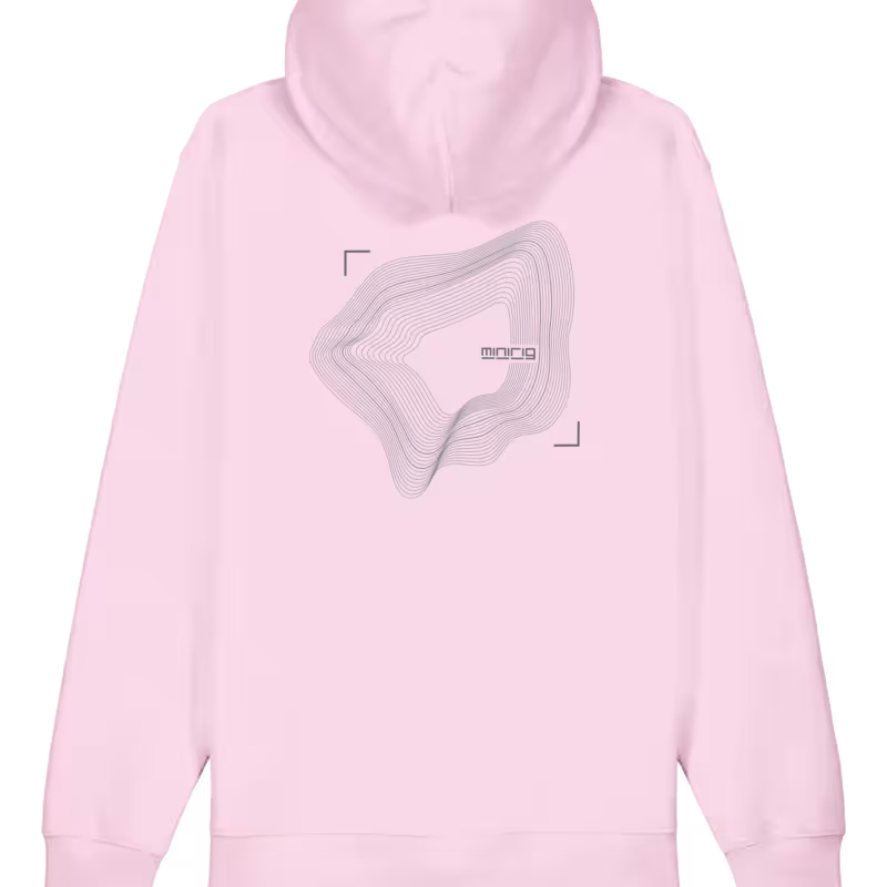 Minirig Wavey Zip Hood Pink Front
