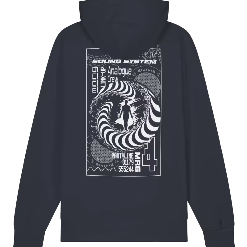 Minirig Ravey Heather Grey Hoodie Back